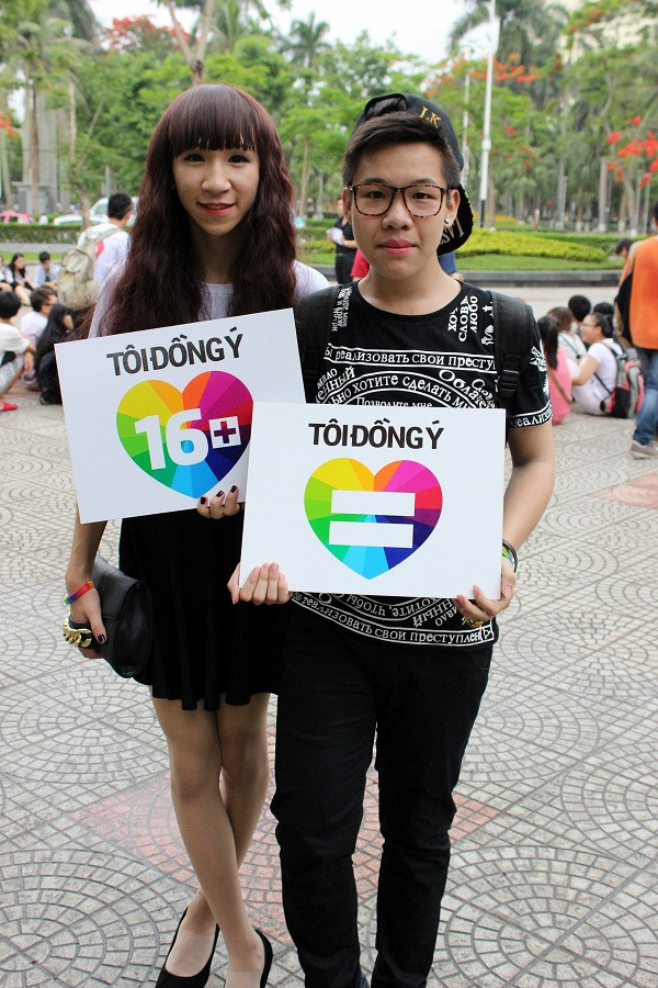 LGBT Hai Phong huong ung chien dich Toi dong y 16+