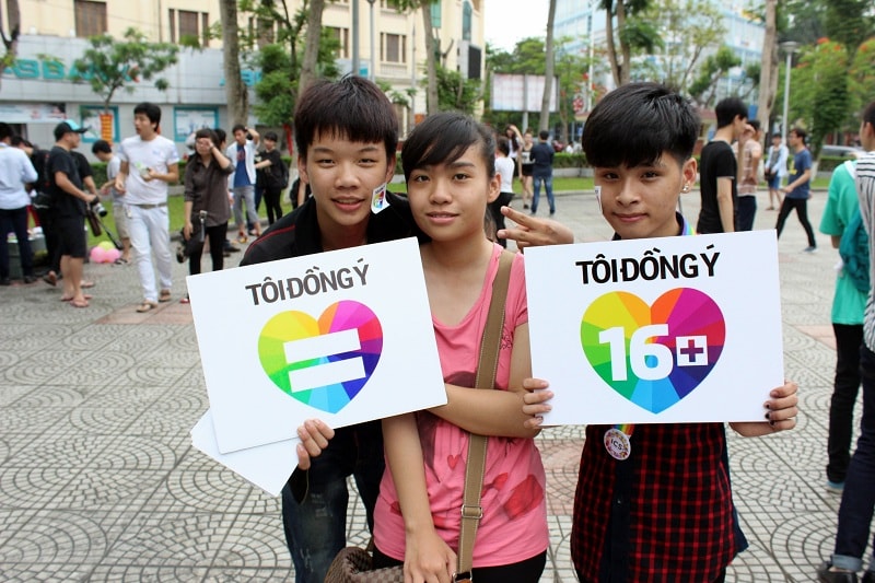 LGBT Hai Phong huong ung chien dich Toi dong y 16+