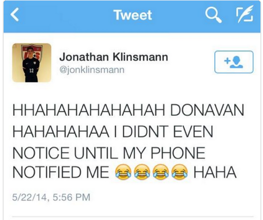 Klinsmann mang con trai vi gieu cot Donovan tren Twitter