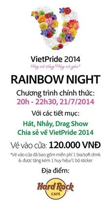 Lich trinh chi tiet cua VietPride 2014 tai Sai Gon