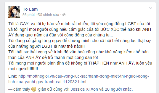 Khanh Thi:  LGBT bi xuc pham cung giong nhu toi bi xuc pham vay 
