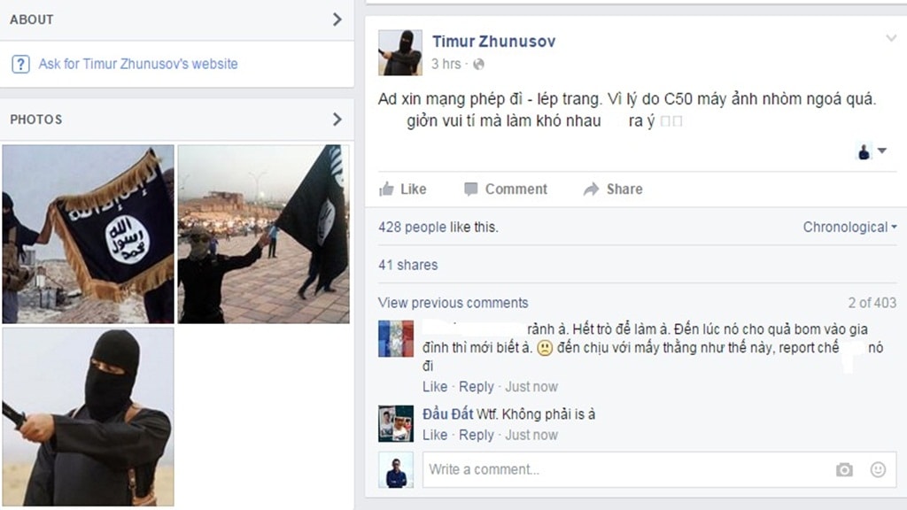 Ban tre Viet com thach thuc tren ‘Facebook IS’ va hiem hoa khon luong-hinh-anh-1