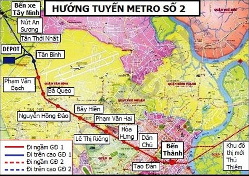 duong sat do thi, tong von dau tu, 3 tuyen metro, UBND TP.HCM, Ban quan ly Duong sat do thi TP