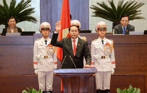 Chủ tịch nước Trần Đại Quang tuyên thệ