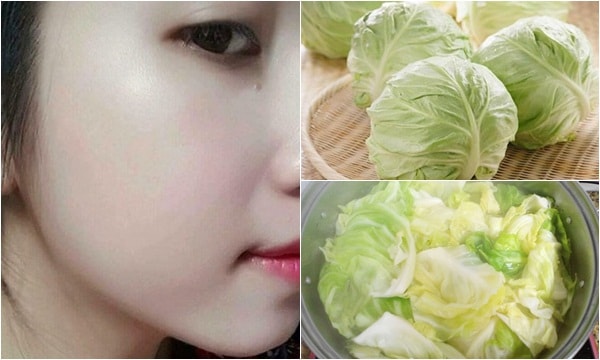 Bắp cải luộc rửa mặt giúp da dẻ trắng sáng, sạch mụn