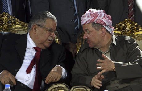 Kết quả hình ảnh cho picture of Talabani and Massoud Barzani