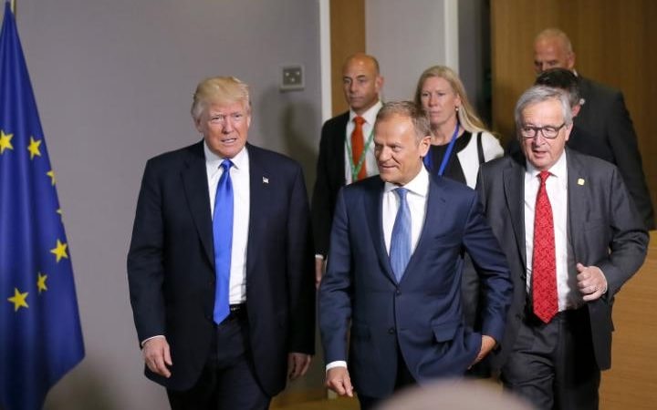 Kết quả hình ảnh cho picture of trump and juncker and tusk