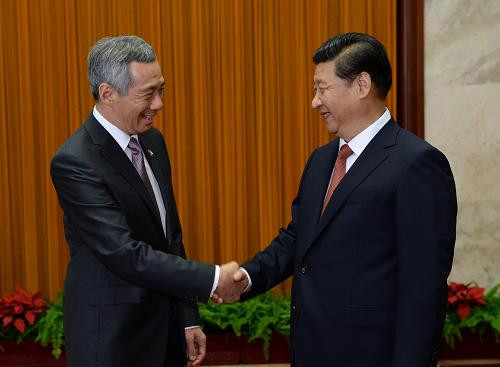 Kết quả hình ảnh cho picture of lee hsien loong and xi jinping