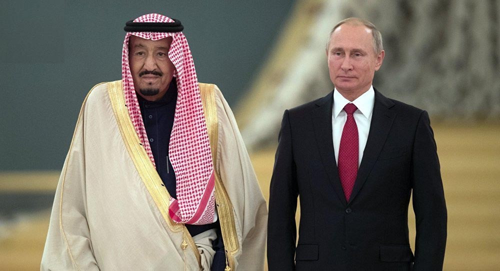 Kết quả hình ảnh cho picture of putin and King Salman