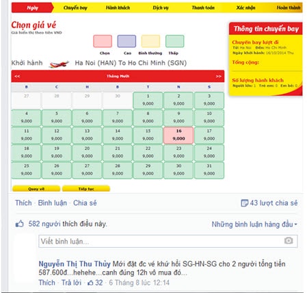 Nao nhiet gio trua san ve may bay VietJet gia 9.000 dong