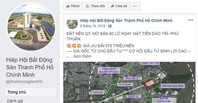 Giả mạo Hiệp hội Bất động sản TP.HCM để lừa bán đất 