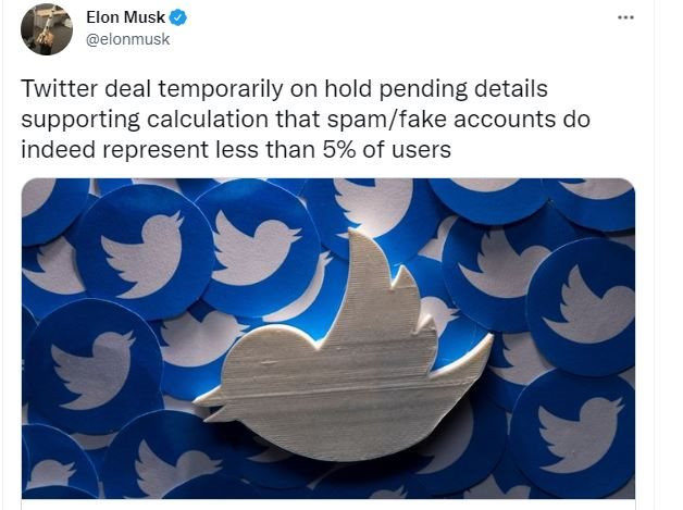 Elon Musk: Tạm hoãn sự thỏa thuận 44 tỷ USD với Twitter