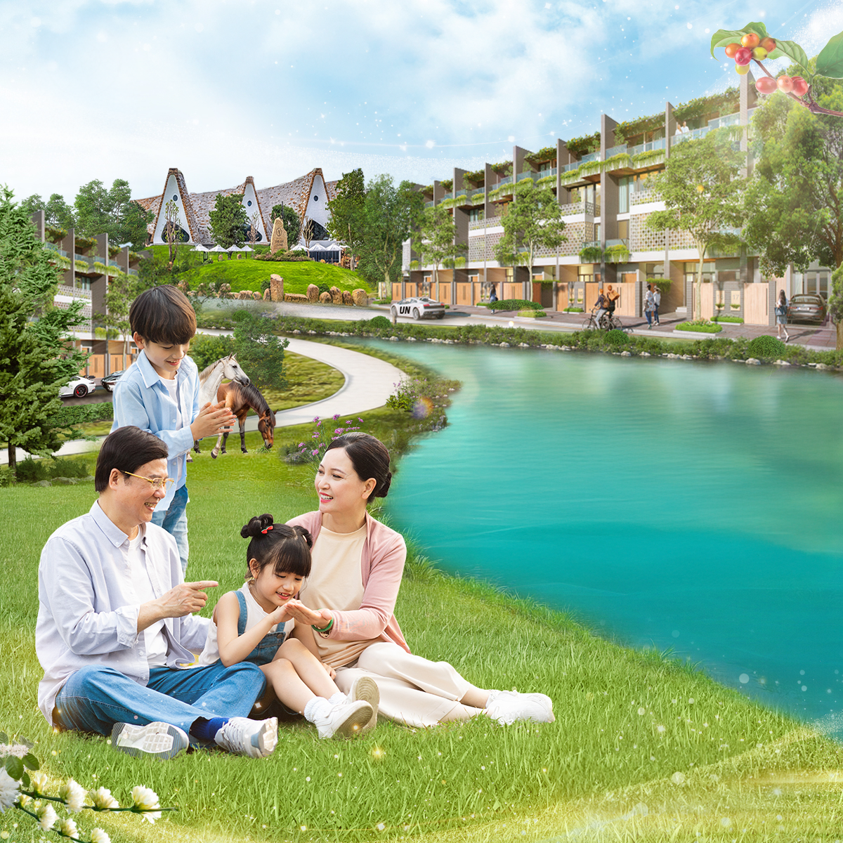 Hình 6 - Các thế hệ cư dân tận hưởng cuộc sống an lành, thịnh vượng và hạnh phúc mỗi ngày