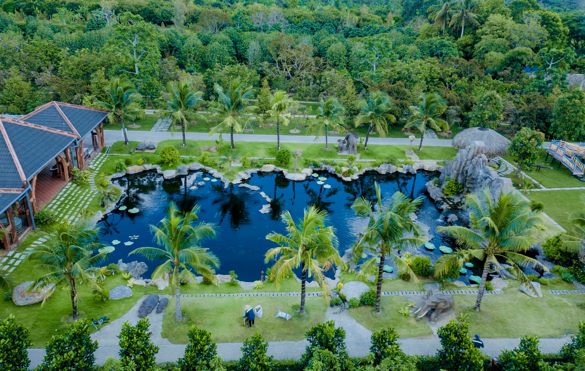 Vườn cây canh tác hữu cơ của Cantho Eco Resort - Ảnh: V.K.K