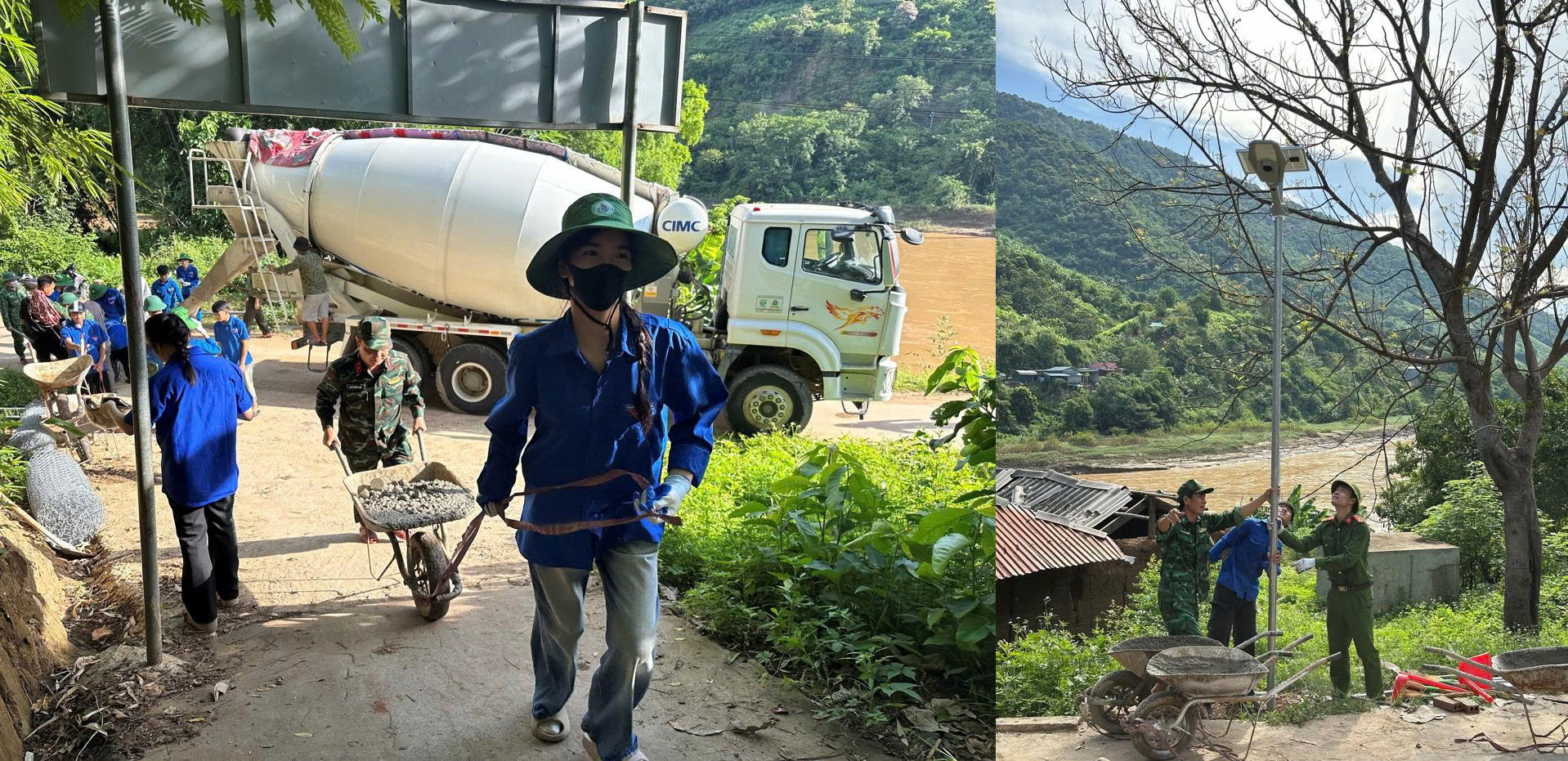 . Sinh viên tình nguyện của Trường ĐH Tài nguyên & Môi trường thực hiện những công trình góp phần cải tạo môi trường sống cho người dân.