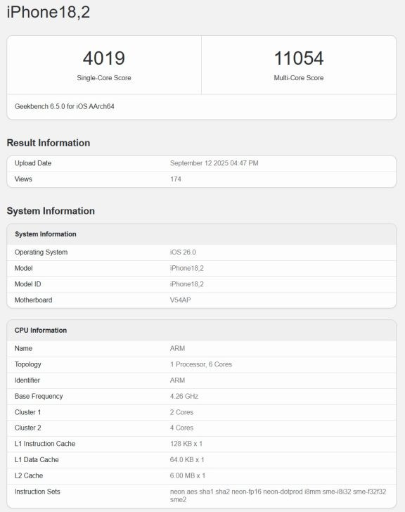 A19 Pro that was likely cooled using liquid nitrogen secures incredibly high single-core score on Geekbench 6
