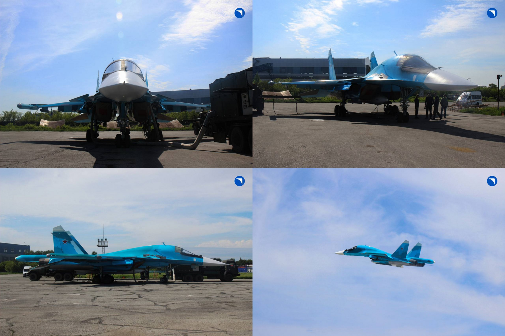 Cường kích ném bom Su-34 trong lô bàn giao cho Lực lượng không không vũ trụ Nga - Ảnh UAC