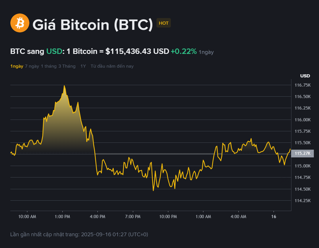 Giá Bitcoin hôm nay 16.9: Thị trường đạt đỉnh trong vài tuần tới?