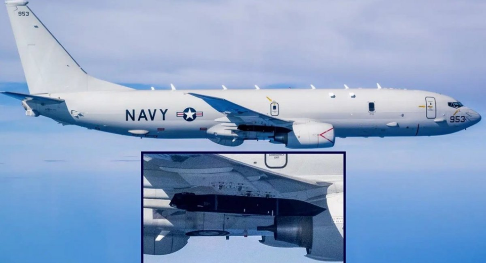 Máy bay P-8 Poseidon trang bị tên lửa AGM-158 LRASM Ảnh Hải quân Mỹ