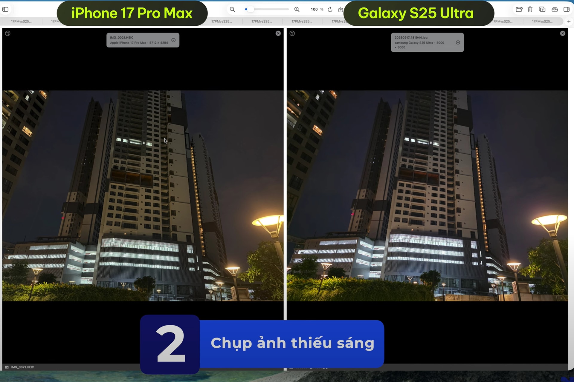 So khả năng chụp ảnh, quay video của iPhone 17 Pro Max với Galaxy S25 Ultra (4)