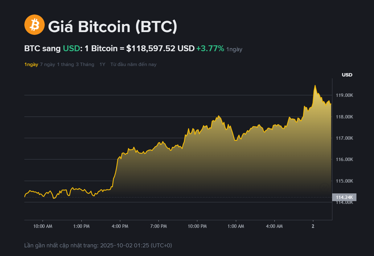 giá BTC hôm nay 2.10