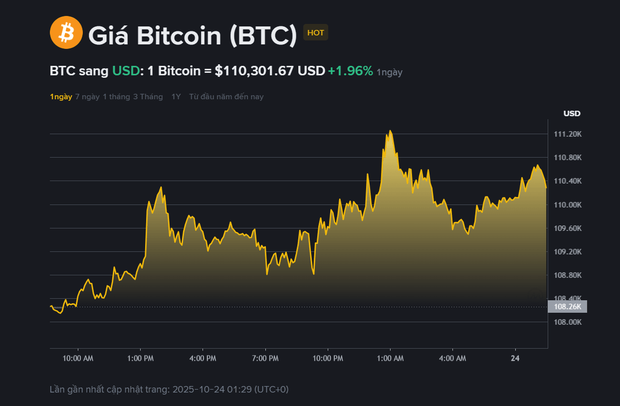 Giá BTC hôm nay 24.10