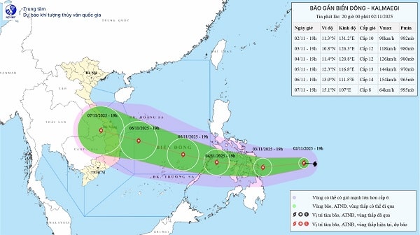 Thời tiết hôm nay 3.11: Trời rét có nơi dưới 15 độ C, bão số 13 ngày càng mạnh