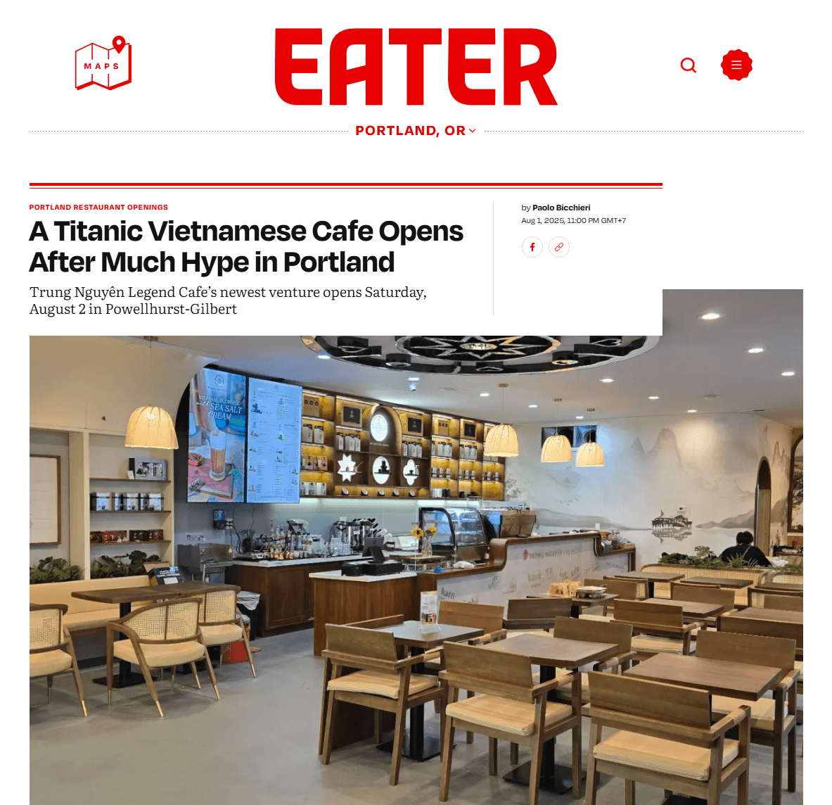 Hình 5 - Chuyên trang ẩm thực Eater Portland đánh giá Thế giới cà phê Trung Nguyên Legend tại Portland