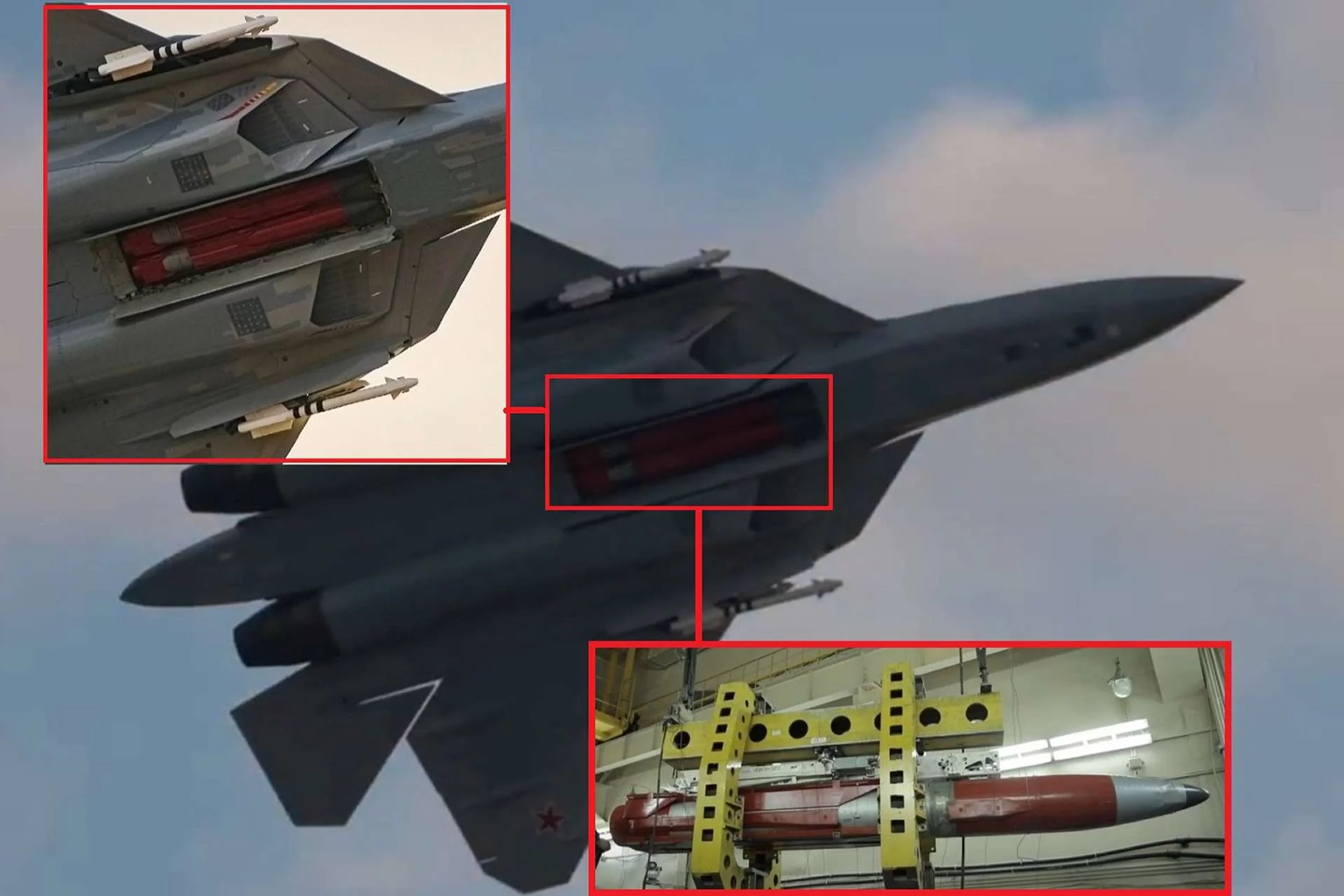Tiêm kích Nga Su-57 lần đầu hé lộ khoang vũ khí bí mật