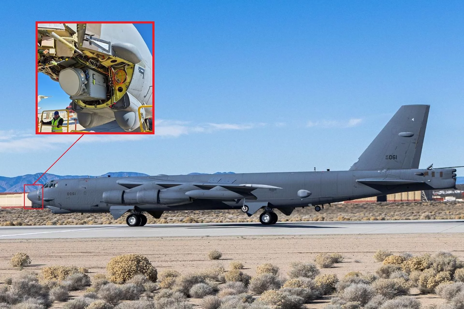 Radar mới của B-52 sẽ được thử nghiệm vào năm 2026 để xác nhận khả năng hoạt động tốt trong mọi điều kiện thời tiết - Ảnh Không quân Mỹ