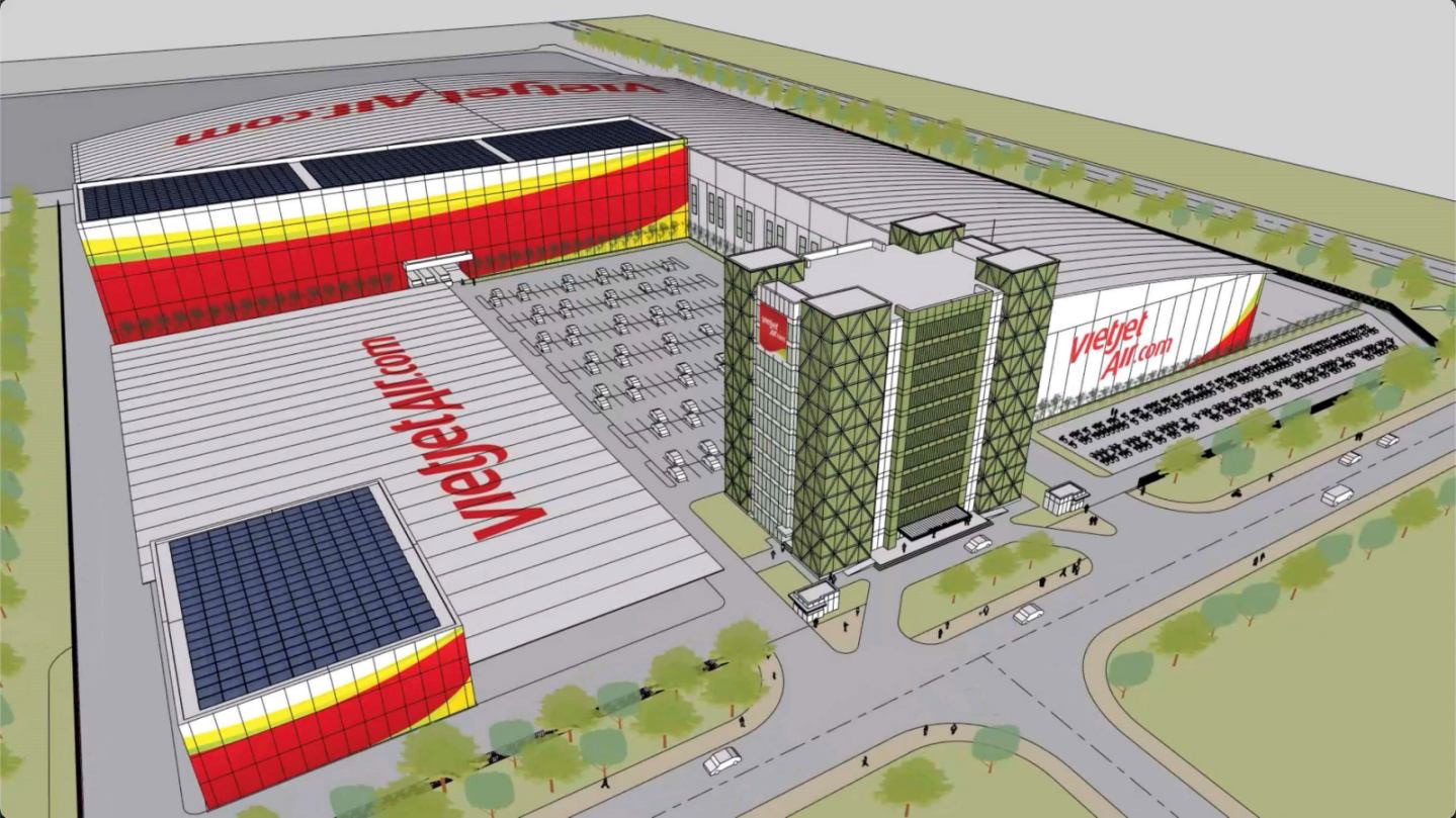 : Hình ảnh hangar kỹ thuật Vietjet tại Long Thành 