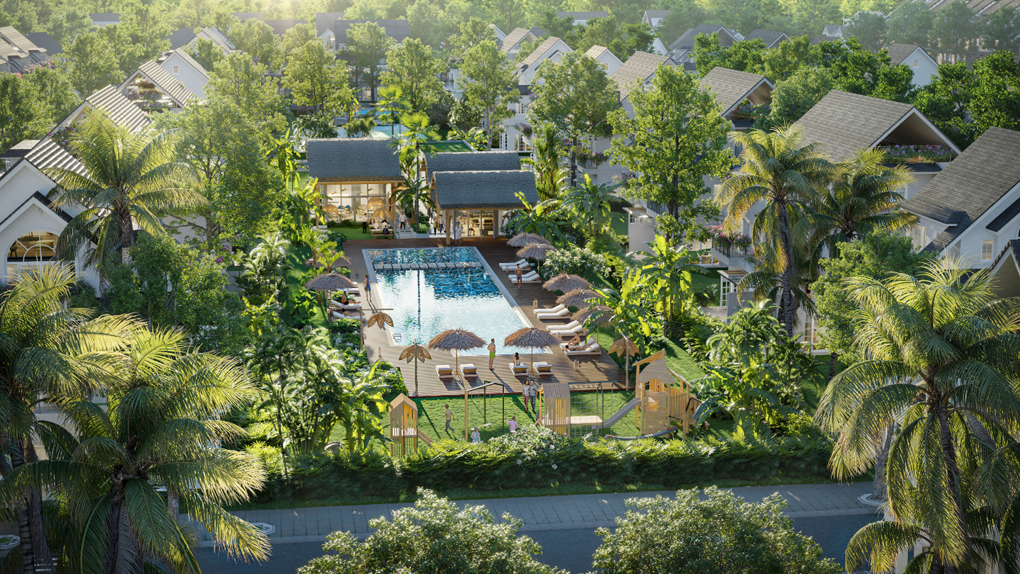 Clubhouse rộng 2.750m² dành riêng cho cư dân biệt thự đảo Central Island.