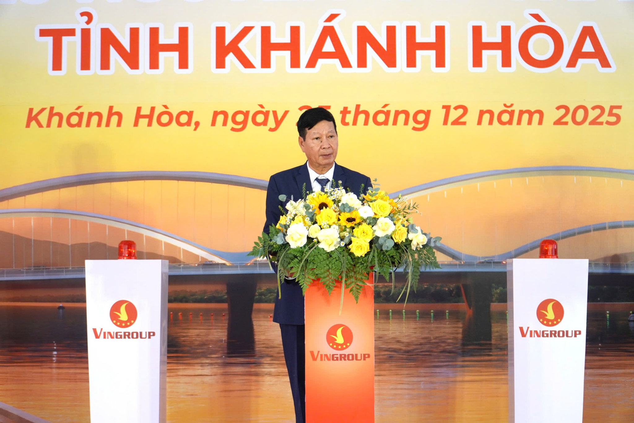 Ông Lê Khắc Hiệp - Phó Chủ tịch Tập đoàn Vingroup chia sẻ tại buổi lễ