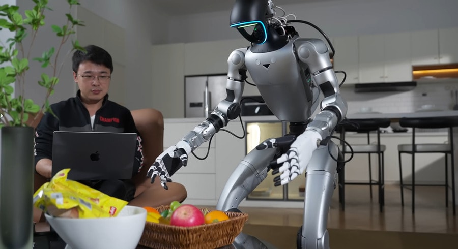 Unitree trình diễn robot hình người làm việc nhà, điều khiển từ xa