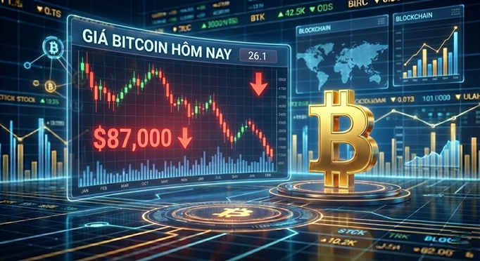Giá Bitcoin hôm nay 26.1: Giảm về 87.000 USD, nhiều rủi ro đan xen 