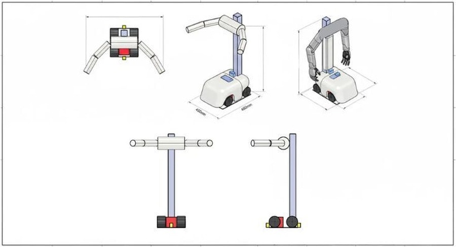 Xe đẩy robot - thao tác chính xác trong không gian hẹp