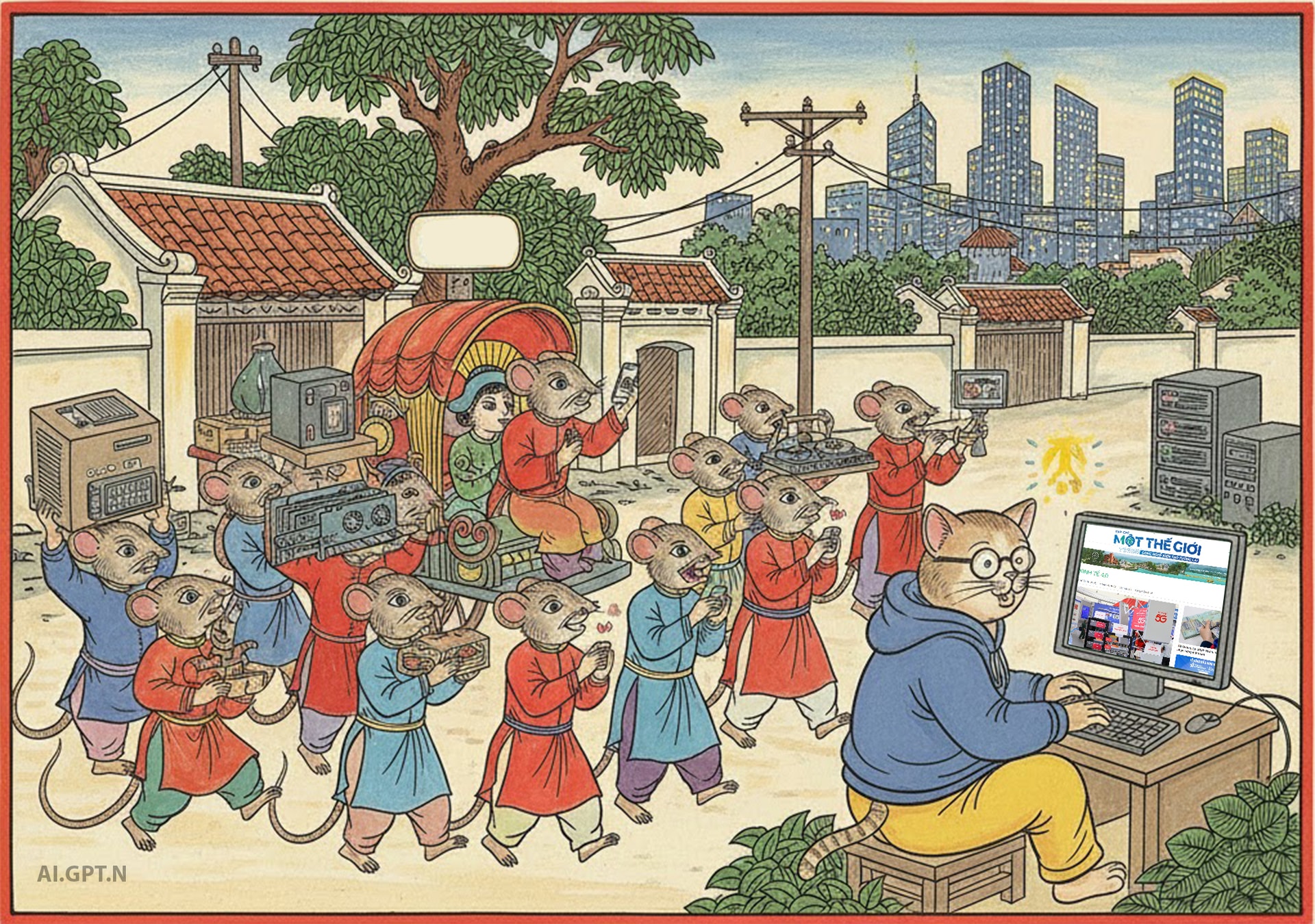 Tâm sự của con ngựa trong tranh Đông Hồ 