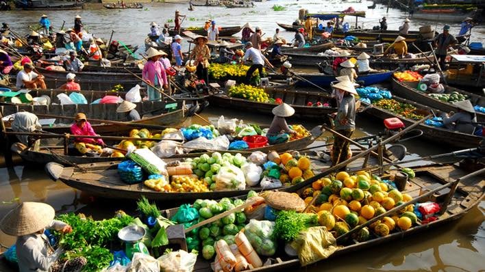 Chợ nổi Cái Răng thời hoàng kim.