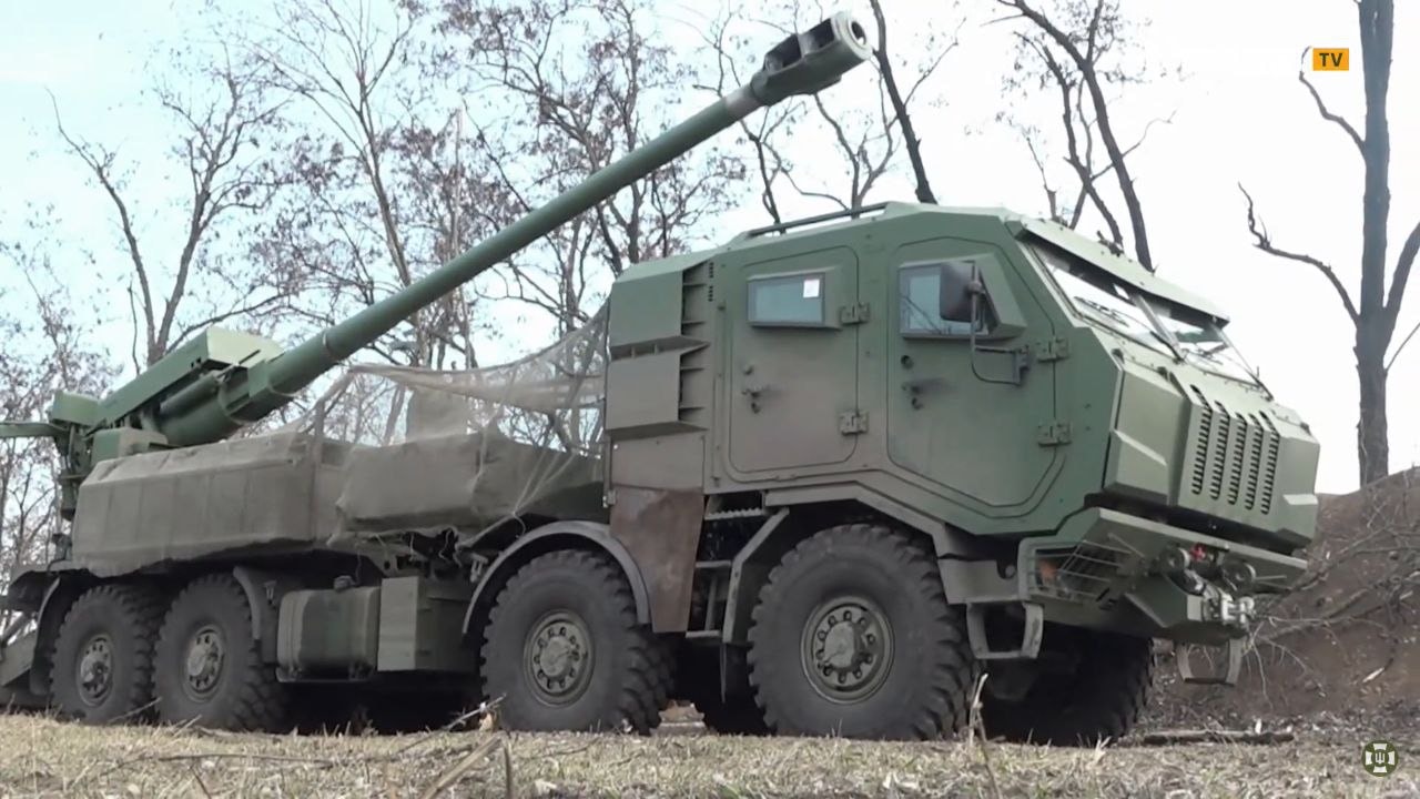 2S22 Bohdana self-propelled artillery system from the 44th Separate Artillery Brigade of the Armed Forces of Ukraine