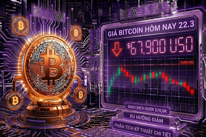 Giá Bitcoin hôm nay 23.3: Vùng 67.000 USD có giữ được trước áp lực bán gia tăng?