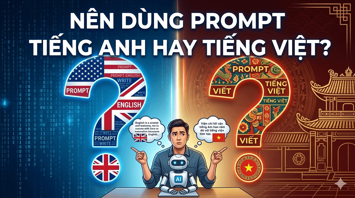 Nên dùng prompt tiếng Anh hay tiếng Việt? Câu trả lời không nằm ở ngôn ngữ, mà ở cách bạn điều khiển AI 