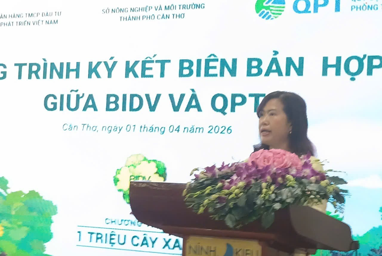 Bà Nguyễn Thị Ngọc Điệp cho biết TP. Cần Thơ phát biểu - Ảnh: Văn Kim Khanh 