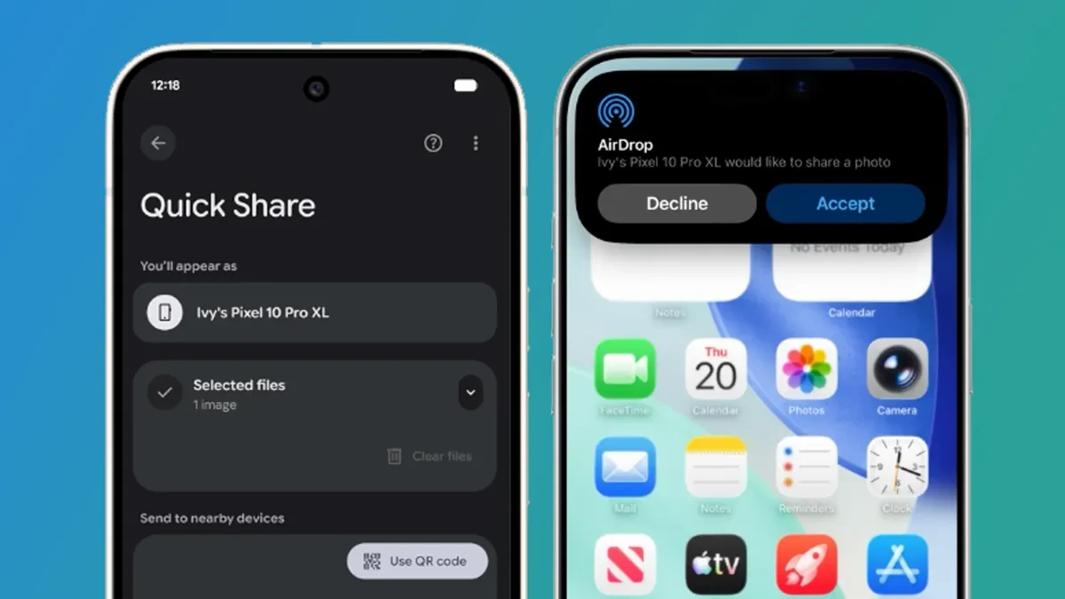 Apple toan tính gì để Pixel 10, Galaxy S26, Find X9 giao tiếp với AirDrop
