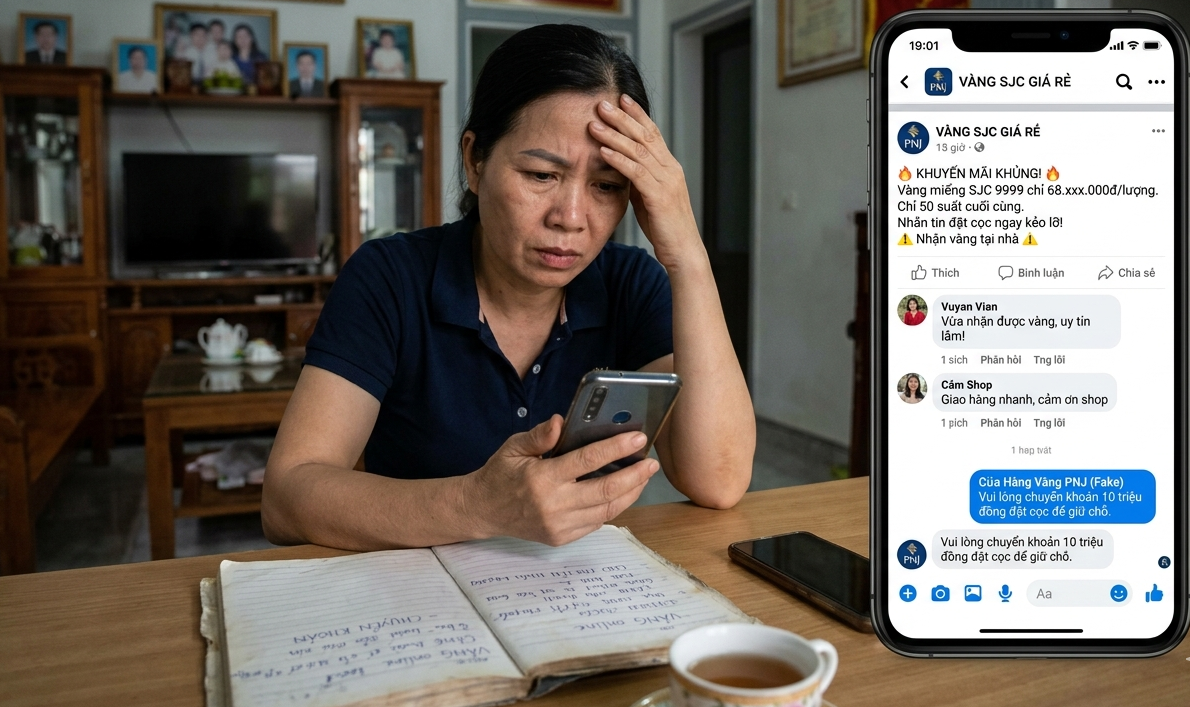 Ma trận lừa đảo vàng hoành hành trên mạng xã hội 