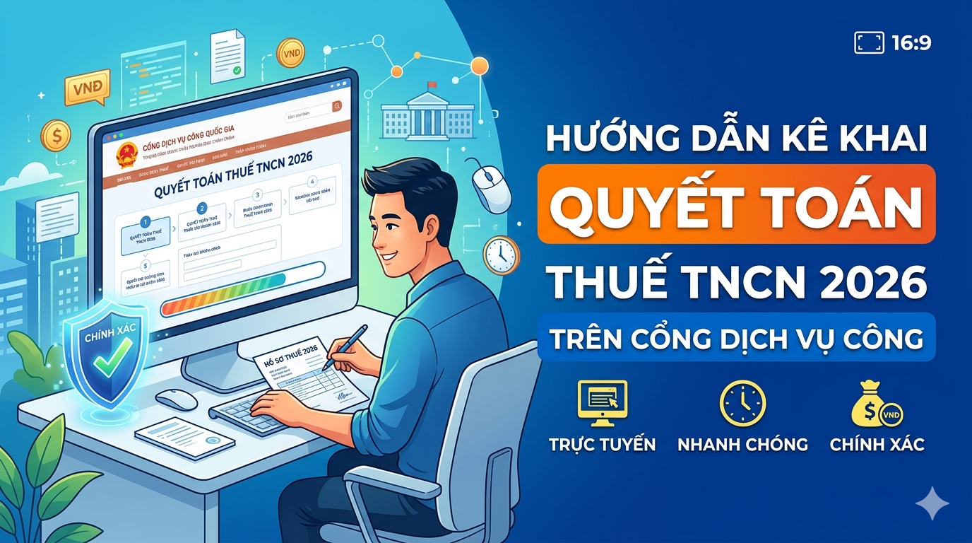 Hướng dẫn quyết toán thuế TNCN 2026 online: Cách kê khai trên Cổng dịch vụ công, tránh sai sót phút chót 