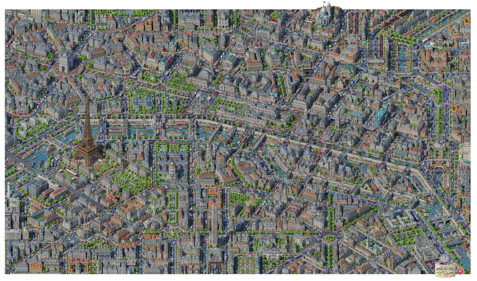 Không dùng AI, nghệ sĩ tái hiện Paris bằng bản đồ 15 tỷ pixel 
