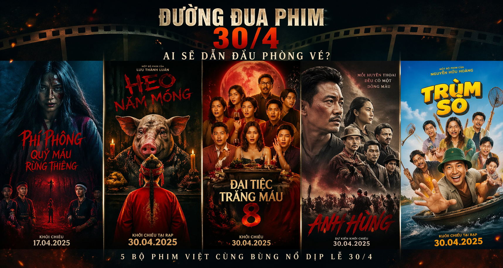 Đường đua phim 30/4, ai sẽ dẫn đầu phòng vé? 
