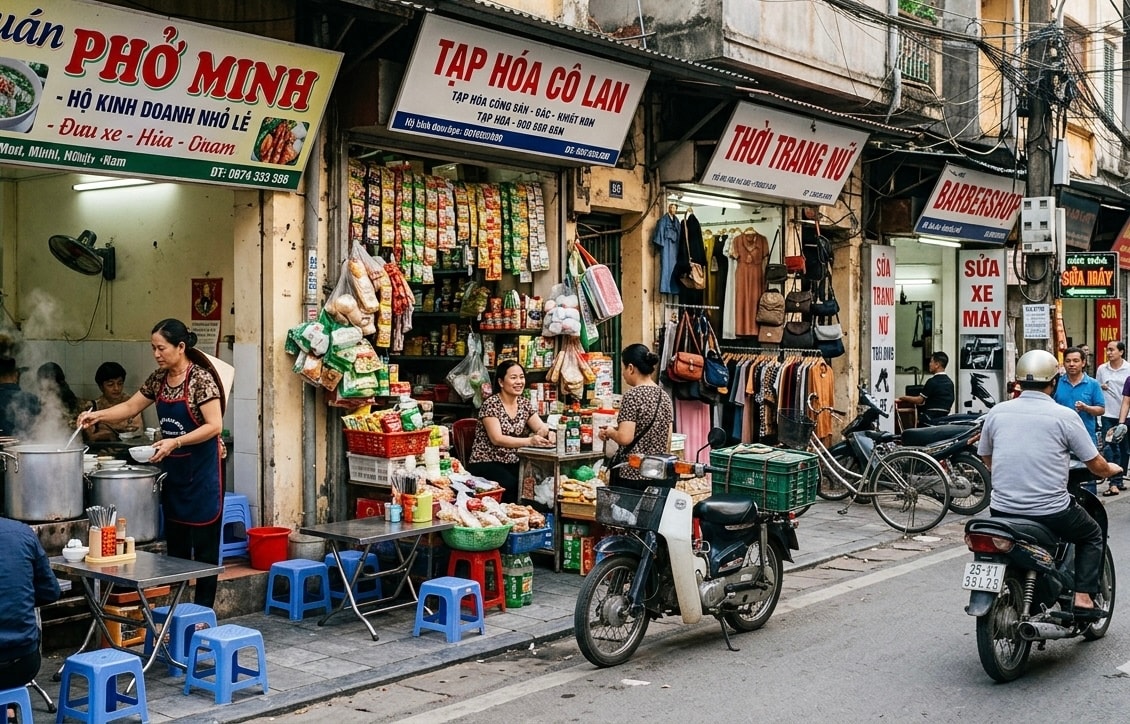 Khắp các khu chợ truyền thống, các tuyến phố kinh doanh sầm uất tại Hà Nội, TP.HCM, không khí phấn khởi lan tỏa rõ rệt.