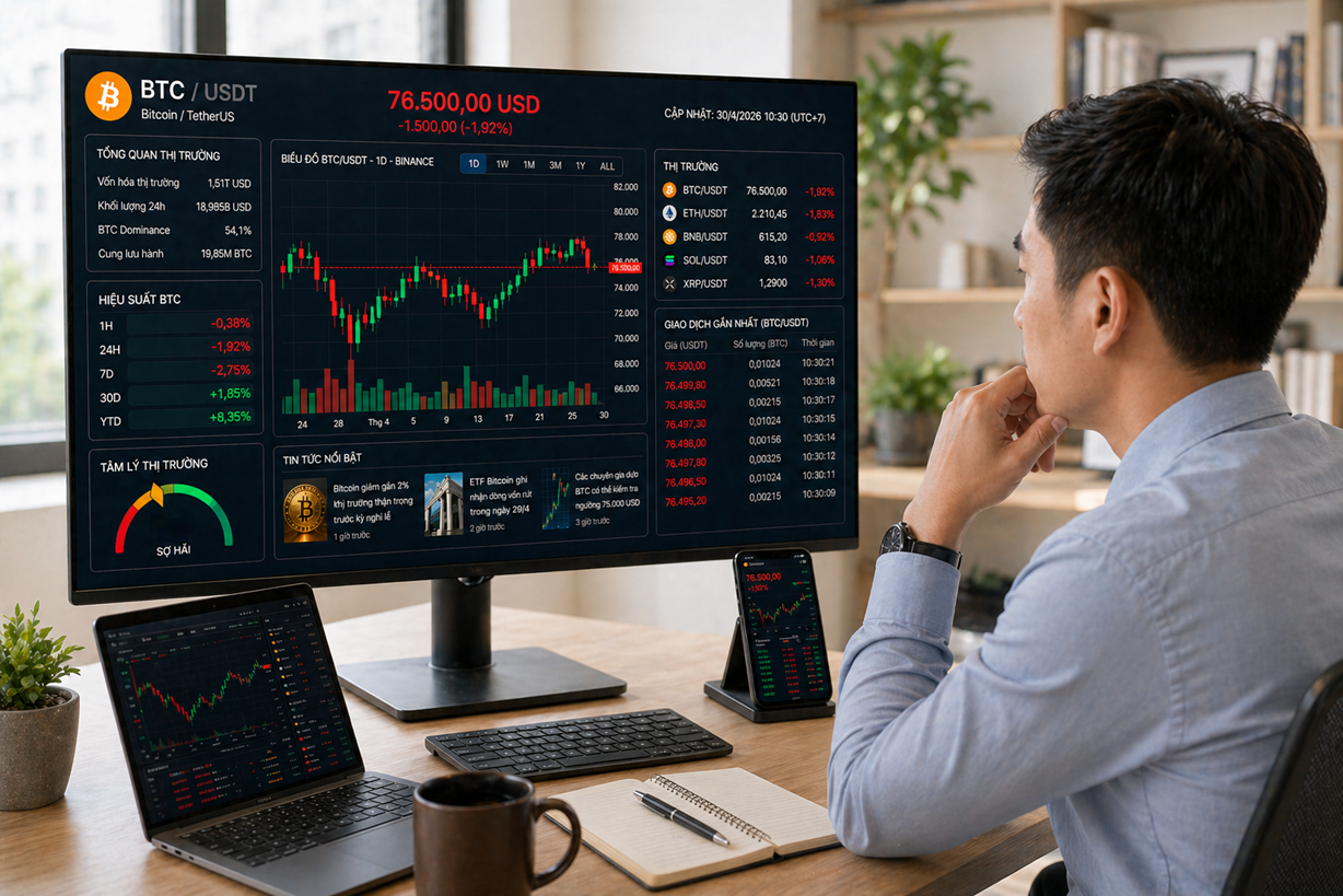 Giá Bitcoin hôm nay 30/4: Giảm dưới 75.000 USD khi Fed giữ nguyên lãi suất 