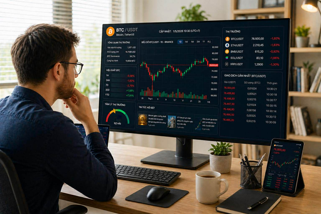 Giá Bitcoin hôm nay 1/5: Khó có thể vượt mốc 80.000 USD? 